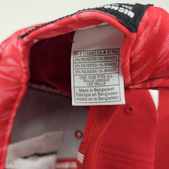 Adidas Climalite Wisconsin Badgers Snapback Hat Cap Red University‎ One Size - Picture 9 of 9